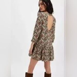 Floral Open-Back Dress